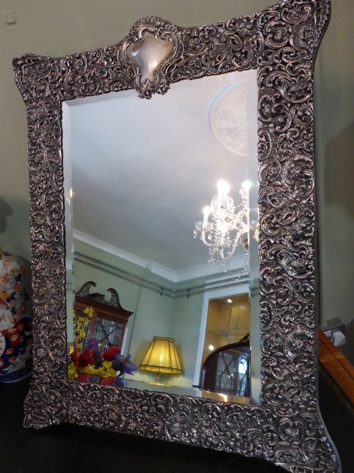 Superb Very Large Silver Framed Mirror