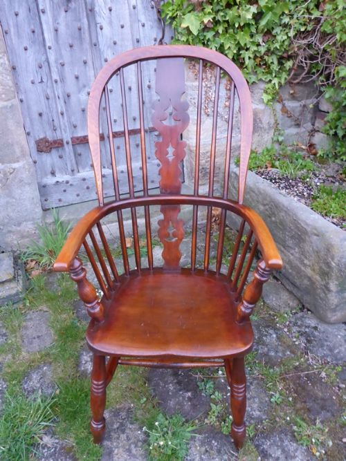 Antique High Back Windsor Armchair