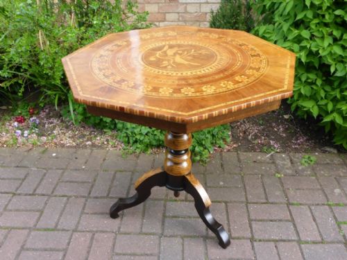 Good Italian Marquetry Inlaid Table