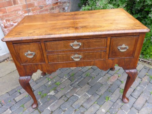A Good George II Walnut Dressing Table Cabriole Legs