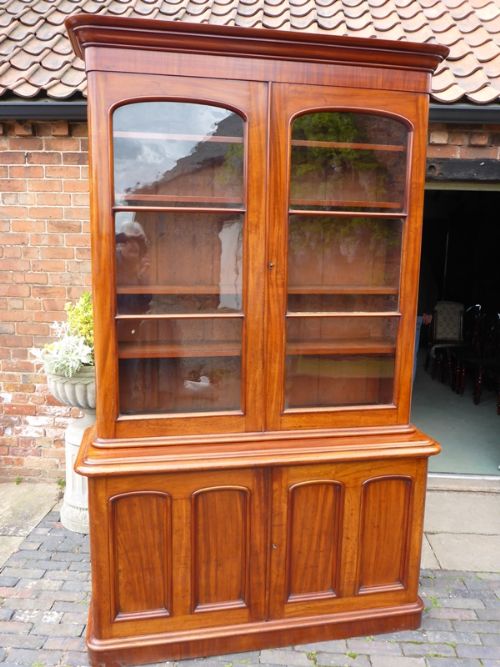 Good Quality Victorian Library Bookcase Mahogany