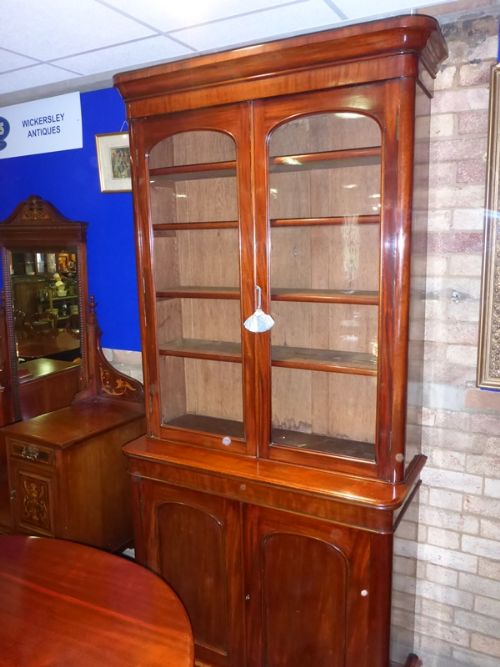 Quality Victorian Mahogany Library Bookcase