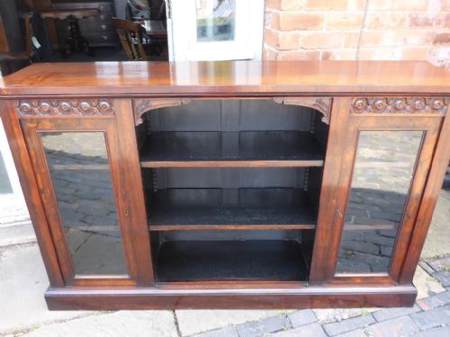 Quality Rosewood Low Bookcase William IV