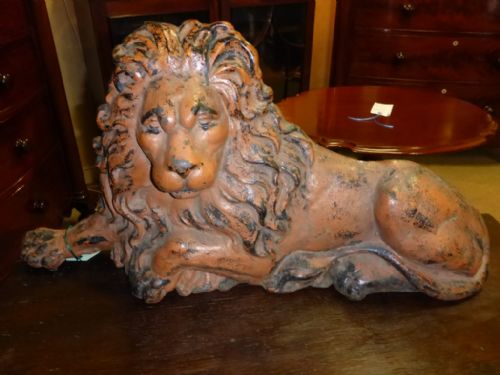 Victorian Cast Iron Lion Hearth Ornament