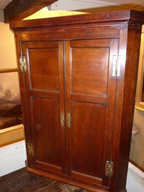 Georgian Oak Corner Cupboard