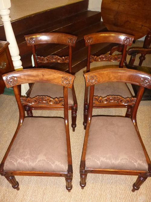Quality Set of 4 George IV Dining Chairs