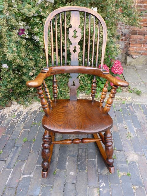 Broad Arm Windsor Rocking Chair