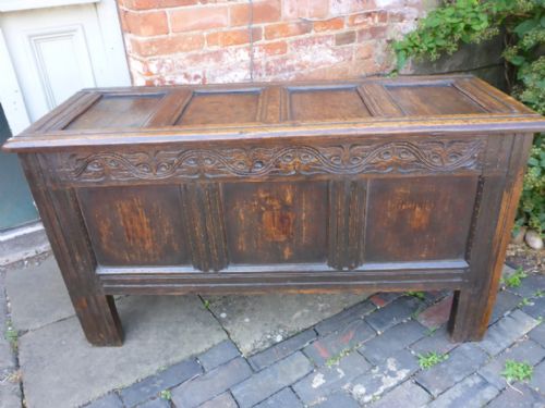 Early Oak Blanket Box/coffer