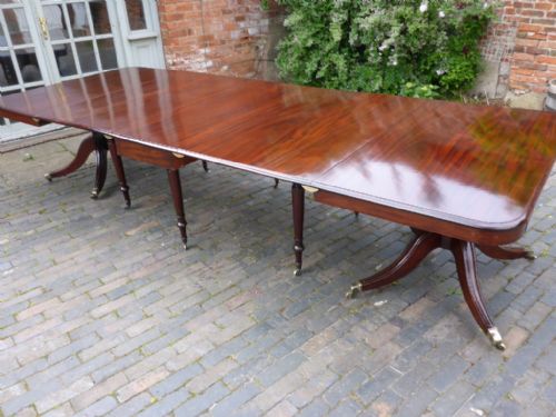 Superb Georgian Twin Pillar Dining Table Seat 14