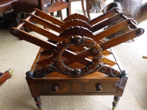 Superb Rosewood Canterbury in the Manner of Jc Louden