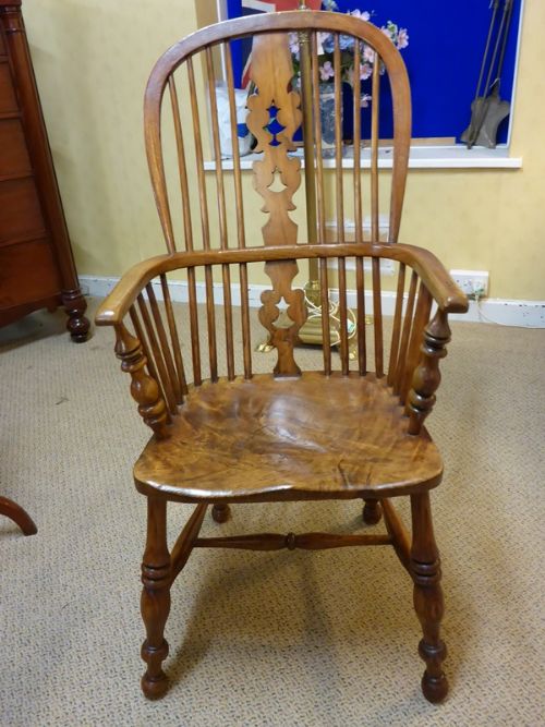 Victorian High Back Windsor Armchair Ash and Elm