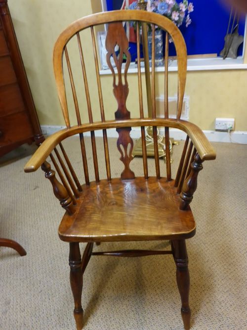 Ash and Elm High Back Windsor Chair