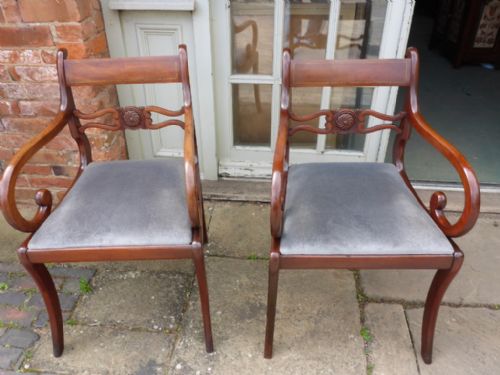 A Pair of Regency Period Carver Chairs