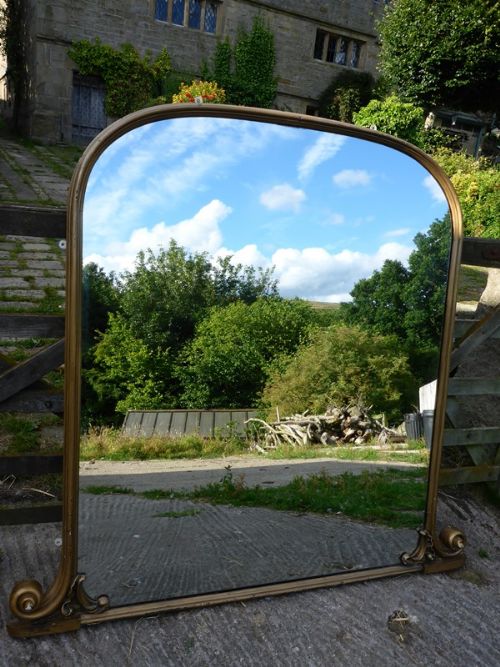 Impressive Large Victorian Over Mantle Mirror