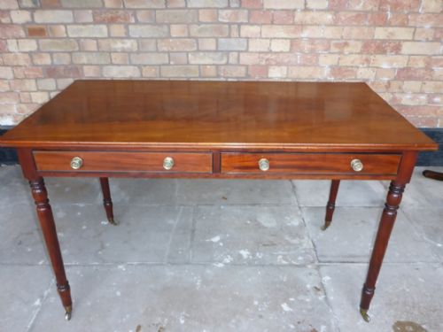 Quality 2 Drawer Library Table Victorian