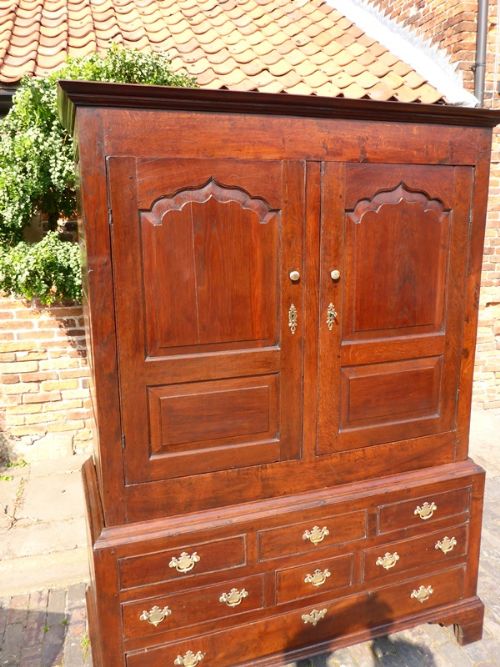 Georgian Oak Livery Cupboard Good Colour