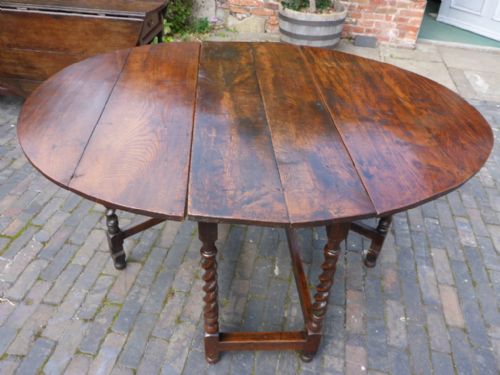 Early Oak Gate Leg Table C 1700