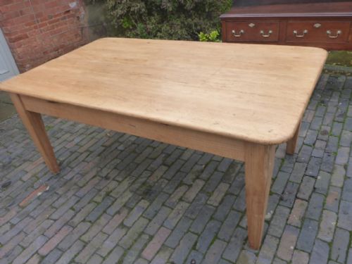 Large Antique Pine Farmhouse Dining Table