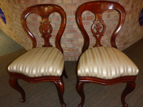 Rare Set of 10 Plus 2 Quality Victorian Dining Chairs