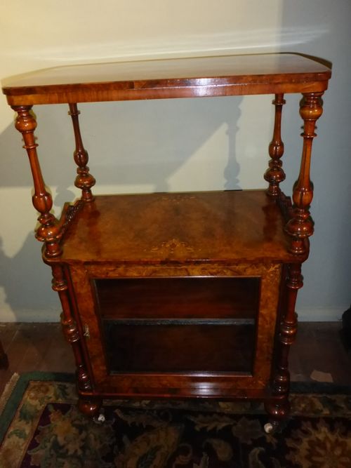 Super Quality Victorian Walnut Music Cabinet