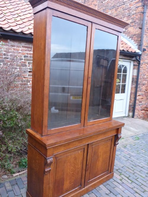 Victorian Library Bookcase in Oak