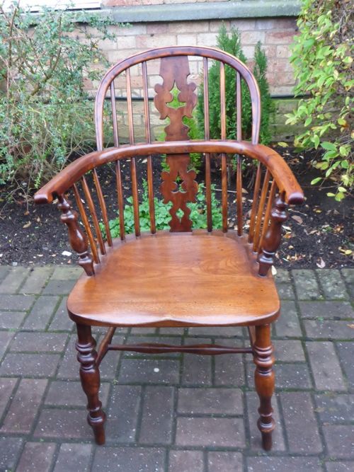 Yew Wood Windsor Armchair