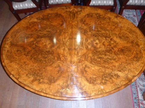 Victorian Burr Walnut Inlaid Coffee Table
