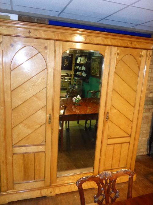 Good 3 Door Wardrobe in the Manner of Charles Bevan