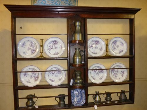 Georgian Oak Plate Rack