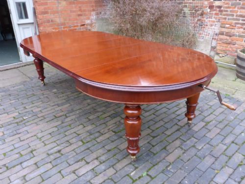 Superb Victorian 3 Leaf Wind Out Table Seats 10/12