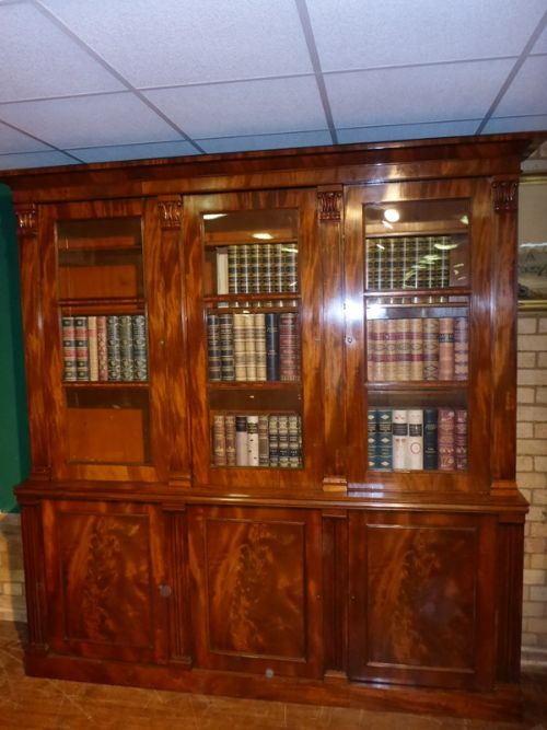 Good Quality William IV 3 Door Library Bookcase