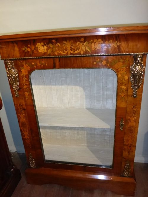 Superb Marquetry Inlaid Pier Cabinet