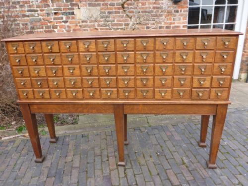 Magnificent Bank of Filing Drawers in Oak