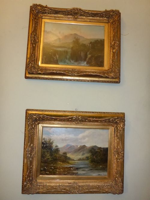 Pair of Landscapes Oil on Canvas