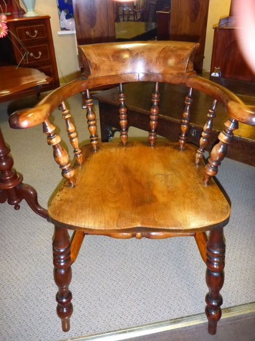 Rare Yew Wood Captains Chair