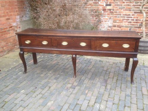 Georgian Oak Dresser Cabriole Leg