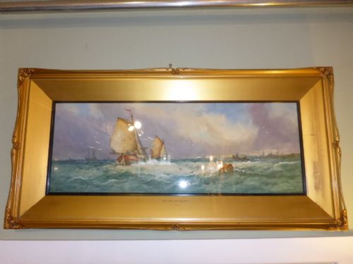 Water Colour Off Southampton by J Hill