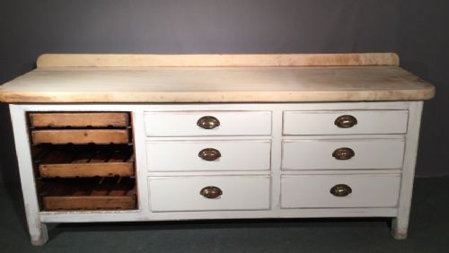 Antique Bakers Table/cupboard Sycamore