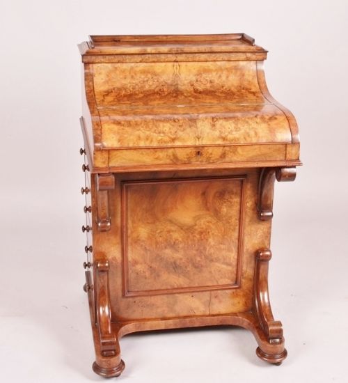 Superb "Jack in a Box Davenport" Burr Walnut
