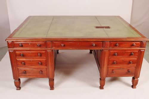Superior Quality Mahogany Partners Desk