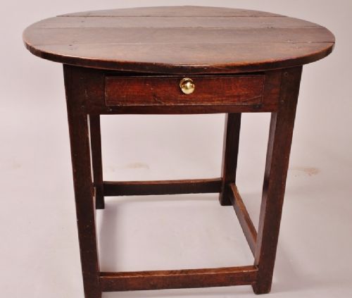 Georgian Oak Tavern Table with Drawer