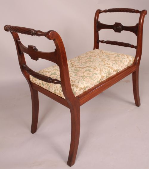 Superb Regency Period Window Seat Mahogany