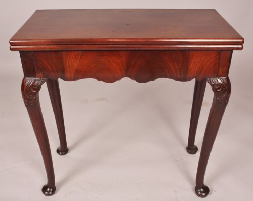 Fine George II Mahogany Tea Table Carved Knee