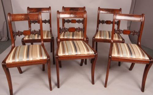 Fine Set of 6 Regency Dining Chairs
