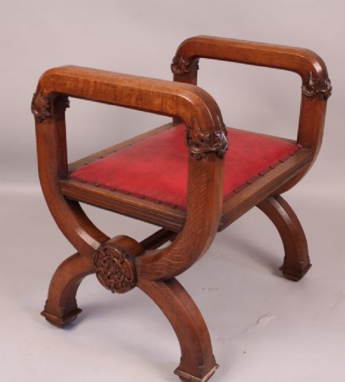 Oak Bench Manner of Awn Pugin