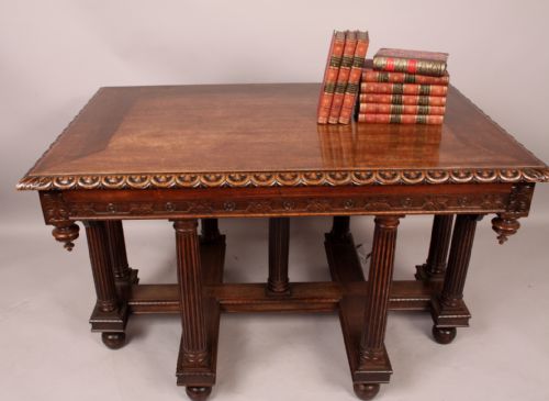 Superb Architectural  Centre / Library Table Walnut