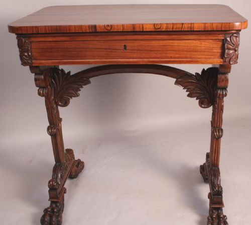 Stunning Quality Small Rosewood Library Table