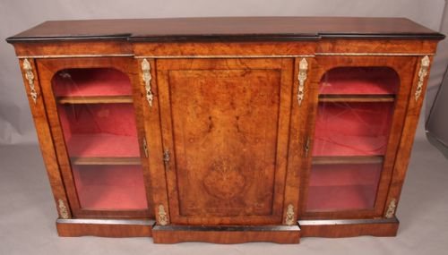 Good Victorian Burr Walnut Credenza
