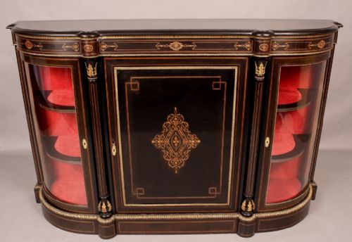Good Victorian Ebonized Credenza