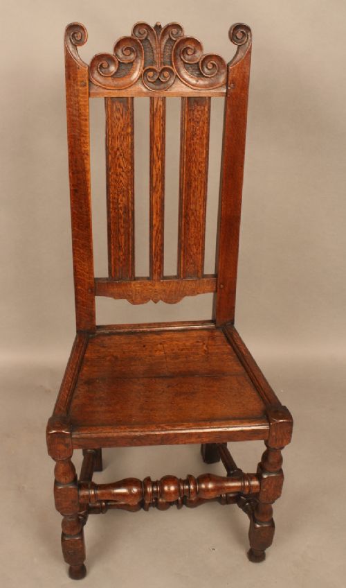 Good 17th Century Yorkshire Back Stool